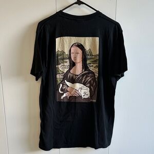 Ripndip Black T-Shirt with Mona Lisa Art